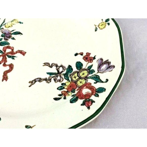 Royal Doulton Old Leeds Sprays - Small Bread & Butter Plate - Green Backstamp - Picture 4 of 6